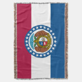 Missouri State Flag Print Patriottisch Deken (Voorkant Verticaal)