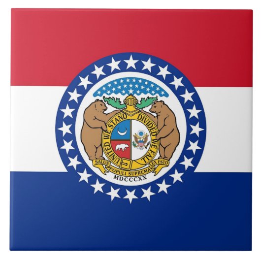 Missouri State Flag Tegel Tegeltje (Voorkant)