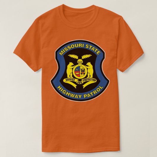 Missouri State Highway Patrol Zegel Badge embl T-shirt (Design voorkant)