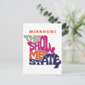 Missouri State Nickname Word Art Briefkaart (Staand voorkant)