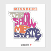 Missouri State Nickname Word Art Car Decal Sticker (Vel)