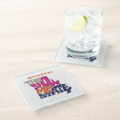 Missouri State Nickname Word Art Glazen Onderzetter (Schuin)