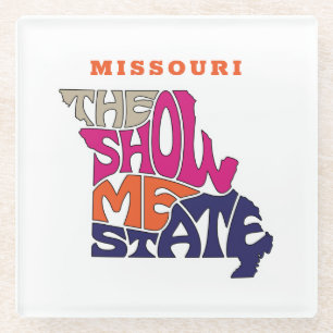 Missouri State Nickname Word Art Glazen Onderzetter