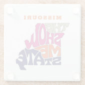 Missouri State Nickname Word Art Glazen Onderzetter (Achterkant)