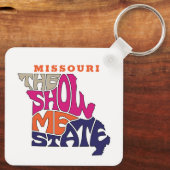 Missouri State Nickname Word Art Sleutelhanger (Achterkant)
