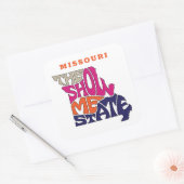 Missouri State Nickname Word Art Vierkante Sticker (Envelop)