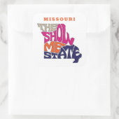 Missouri State Nickname Word Art Vierkante Sticker (Tas)
