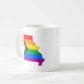 Missouri State Pride LGBTQ Progress Pride Koffiemok (Voorkant links)