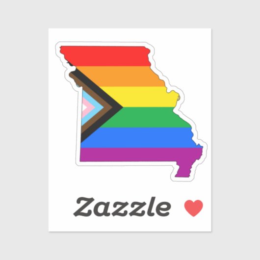 Missouri State Pride LGBTQ Progress Pride Sticker (Vel)