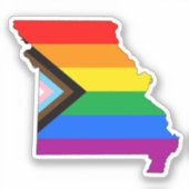 Missouri State Pride LGBTQ Progress Pride Sticker (Voorkant)