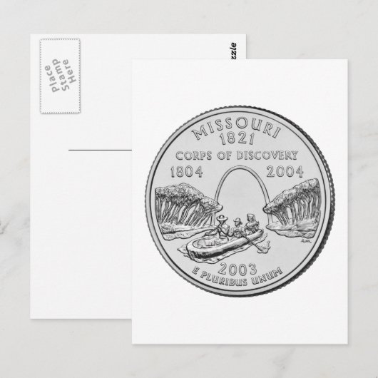 Missouri State Quarter Briefkaart (Voorkant / Achterkant)