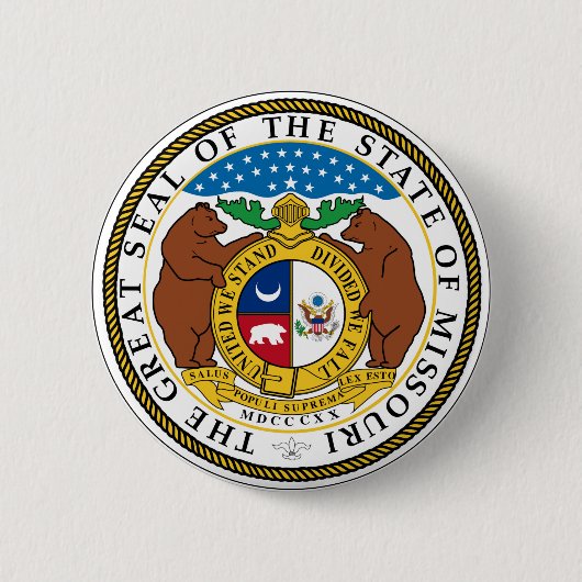 Missouri State Seal Ronde Button 5,7 Cm (Voorkant)