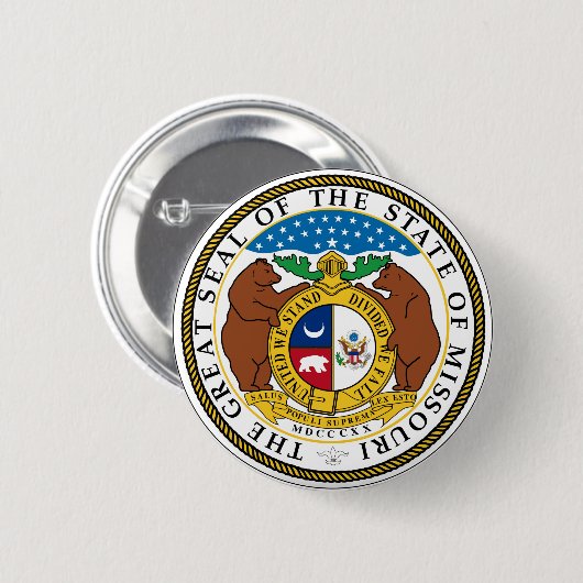 Missouri State Seal Ronde Button 5,7 Cm (Voorkant /achterkant)