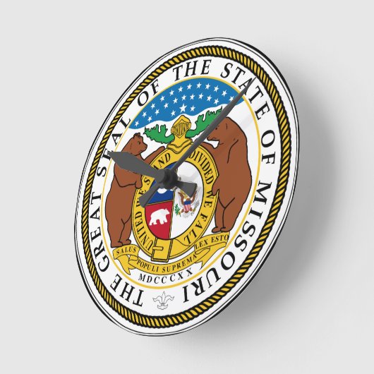 Missouri State Seal Ronde Klok (Hoek)