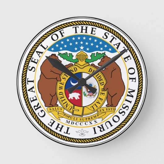 Missouri State Seal Ronde Klok (Voorkant)
