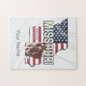 Missouri State Verenigde Staten Retro Kaart  Veren Legpuzzel (Horizontaal)