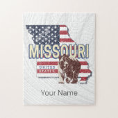 Missouri State Verenigde Staten Retro Kaart  Veren Legpuzzel (Verticaal)
