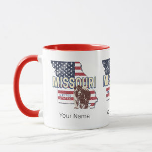 Missouri State Verenigde Staten Retro Kaart  Veren Mok