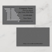 Missouri State Visitekaartje gesneden stenen look (Voorkant / Achterkant)