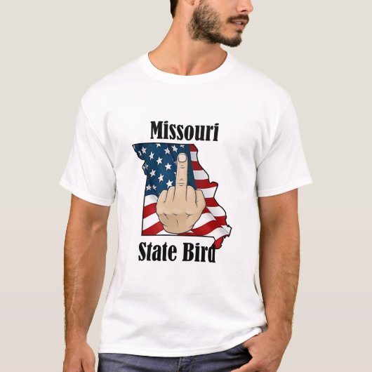 Missouri state vogel T-shirt middelvinger (Voorkant)