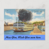Missouri, Steam in Locks, St. Louis Briefkaart (Voorkant)