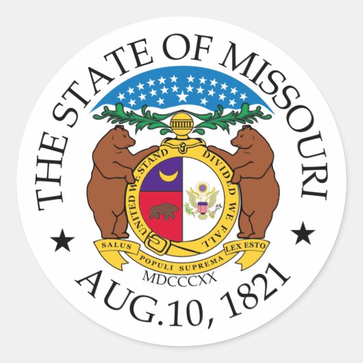 Missouri-teken Ronde Sticker (Voorkant)