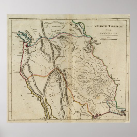 Missouri Territory voorheen Louisiana Poster (Voorkant)