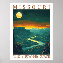Missouri the Show Me State USA Travel Place Poster