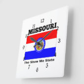 Missouri, The Show Me State Vierkante Klok (Hoek)