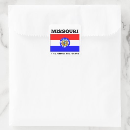 Missouri, The Show Me State, Vierkante Sticker (Tas)