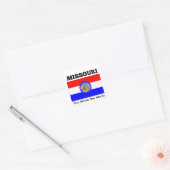 Missouri, The Show Me State, Vierkante Sticker (Envelop)