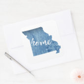 Missouri Thuis Houtstructuur Vierkante Sticker (Envelop)