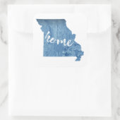 Missouri Thuis Houtstructuur Vierkante Sticker (Tas)