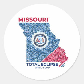 Missouri totale eclips ronde Sticker