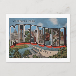 Missouri (Uitzicht Dam) - Grote letterscènes Briefkaart