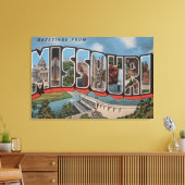 Missouri (Uitzicht Dam) - Grote letterscènes Canvas Afdruk (Insitu (Woonkamer))
