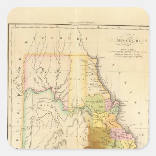 Missouri US Vierkante Sticker (Voorkant)