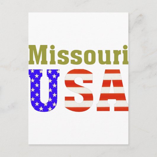 Missouri USA. Briefkaart (Voorkant)