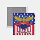 Missouri USA Flag Magneet (Voorkant / Achterkant)