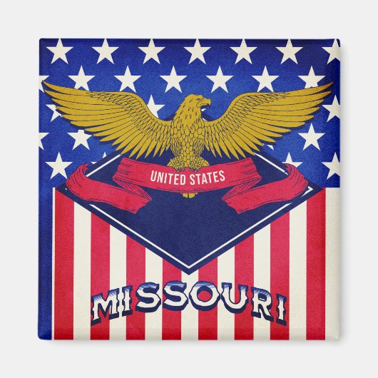 Missouri USA Flag Magneet (Voorkant)