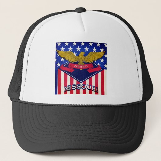Missouri USA Flag Trucker Pet (Voorkant)