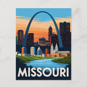Missouri USA Gateway Steden Midwest Rivier Reizen Briefkaart