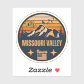 Missouri Valley, Iowa Sticker (Vel)
