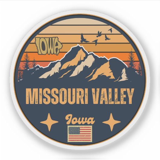 Missouri Valley, Iowa Sticker (Voorkant)