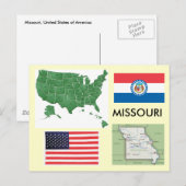 Missouri, Verenigde Staten Briefkaart (Voorkant / Achterkant)