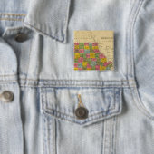 Missouri Vierkante Button 5,1 Cm (In situ)