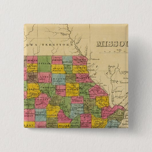 Missouri Vierkante Button 5,1 Cm (Voorkant)