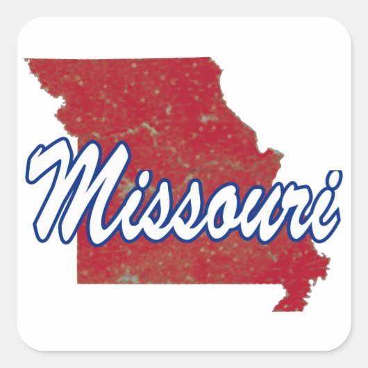 Missouri Vierkante Sticker (Voorkant)