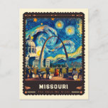 Missouri | Vincent van Gogh geïnspireerd Briefkaart<br><div class="desc">Ontdek de charme van de staat Show-Me met de "Missouri | Vincent van Gogh Geïnspireerd Briefkaart." Dit briefkaart cadeau een prachtige weergave van de diverse landschappen van Missouri - van de bruisende straten van St. Louis tot de serene Ozark Mountains, allemaal door de expressieve en levendige stijl van Vincent van...</div>