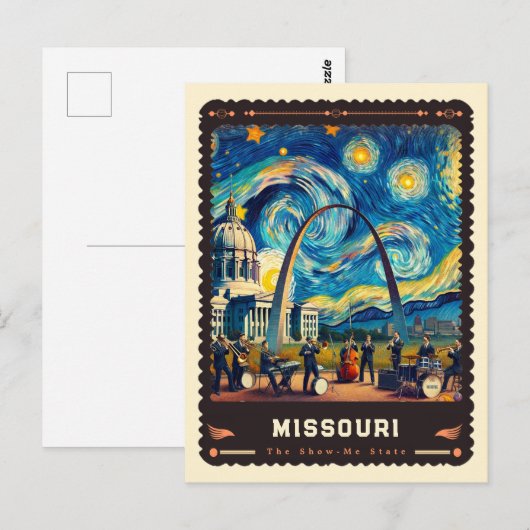 Missouri | Vincent van Gogh geïnspireerd Briefkaart (Voorkant / Achterkant)